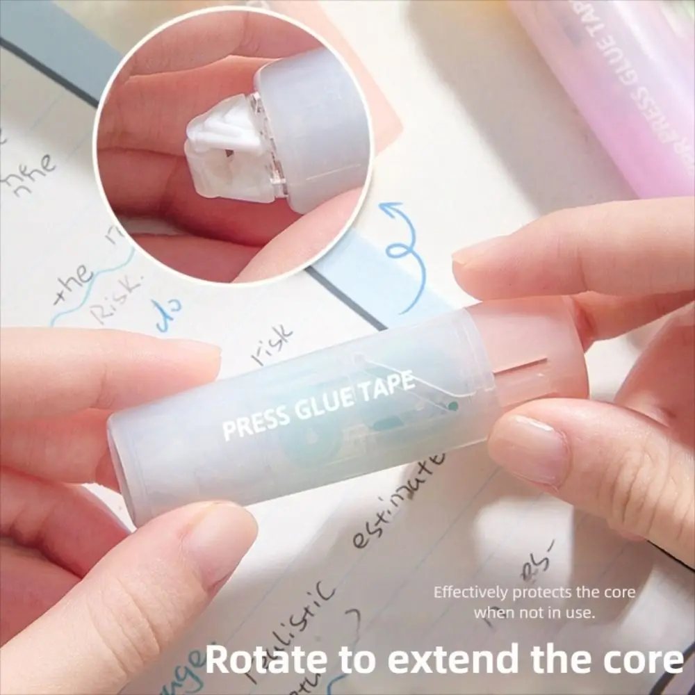 3개/세트 360 °   회전식 헤드 점착 테이프 대용량 분리형 양면 코팅 테이프 DIY 부드러운 디스펜싱 펜