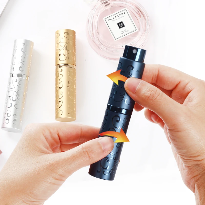 Portable Refillable Aluminum Perfume Bottle Spray Pump