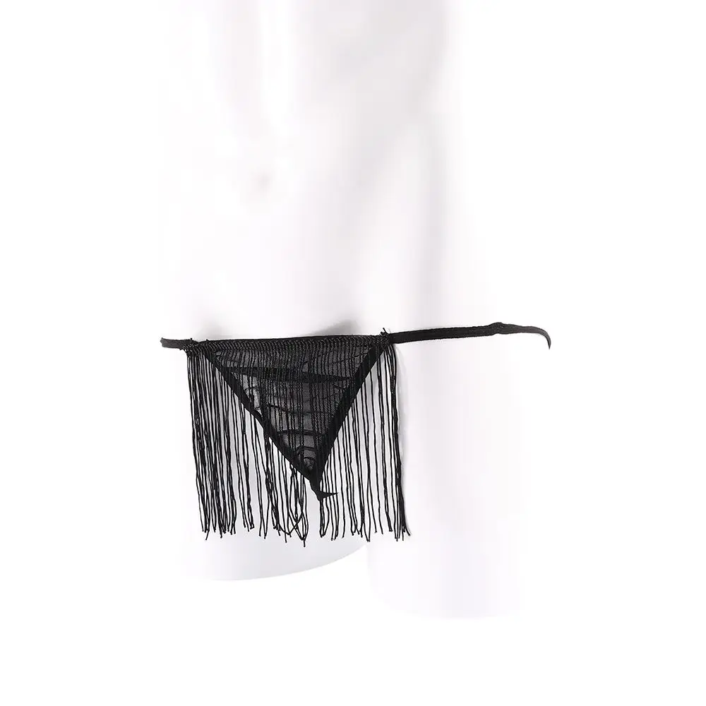 

Breathable Underwear Ultra-thin Elastic Knickers Sexy Men's Lingerie Underpants Briefs G-string Panties Tassels Thongs