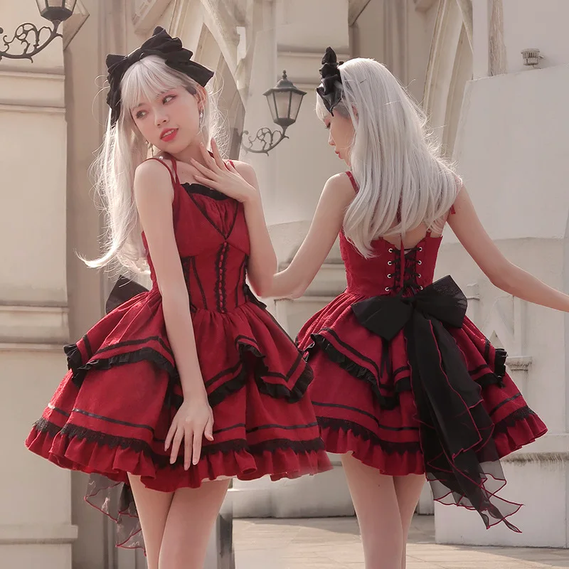 

Summer Fashion Sweet Sexy Cute Streetwear Elegant Party Prom Mini Gothic Lolita Cosplay Dress For Women