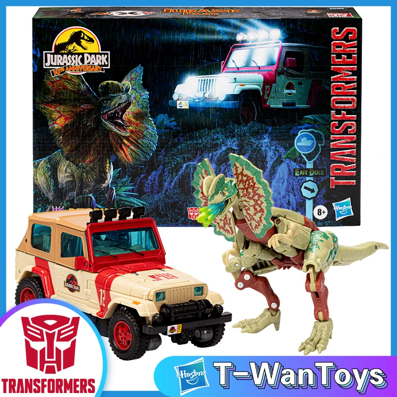 

Hasbro Original Genuine Transformers Robot X Jurassic Park Collaborative Autobot Jp12 & Dilophocon Two Pack Collectible