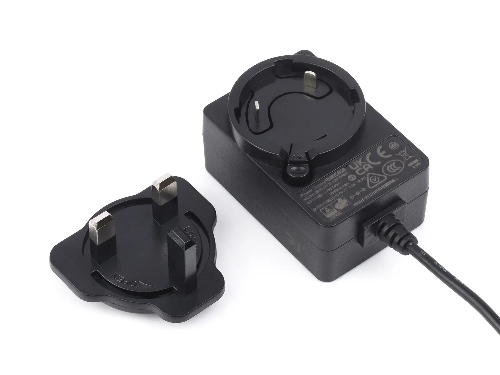 Waveshare   ġ  , 12V/1A, DC  , OD 5.5mm, ID 2.1mm, ̱ EU  ÷ ɼ