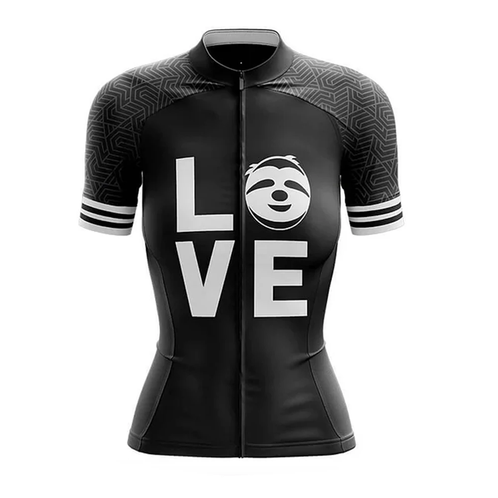 

Love Sloth Women Cycling Jersey Short Sleeve Bike Shirt Bicycle Wear Mountain Road Clothes Cycle Racing MTB Clothing