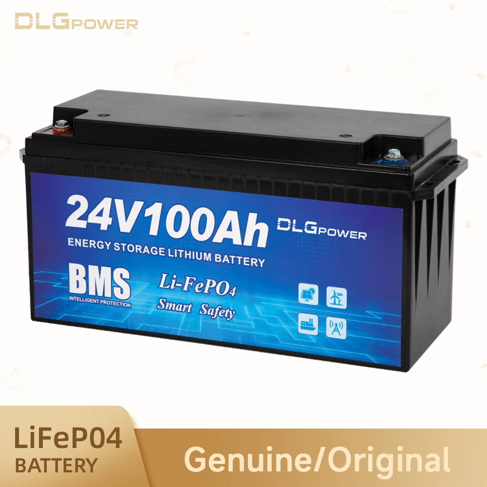 

DLGPOWER 24V 100Ah LiFePO4 Battery Solar Golf Car for Forklift waterproof battery pack for inverter,solar system,boat motor