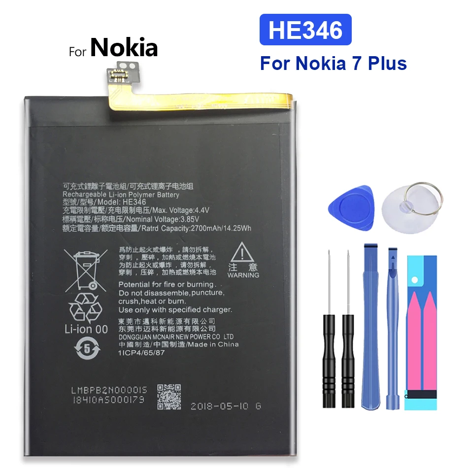 Batteria Del Telefono Cellulare Per Nokia 7 Plus 7 Plus E7 Plus E7Plus Ta-1062 Ta-1046 Ta-1055 Batterie Di Alta Qualità