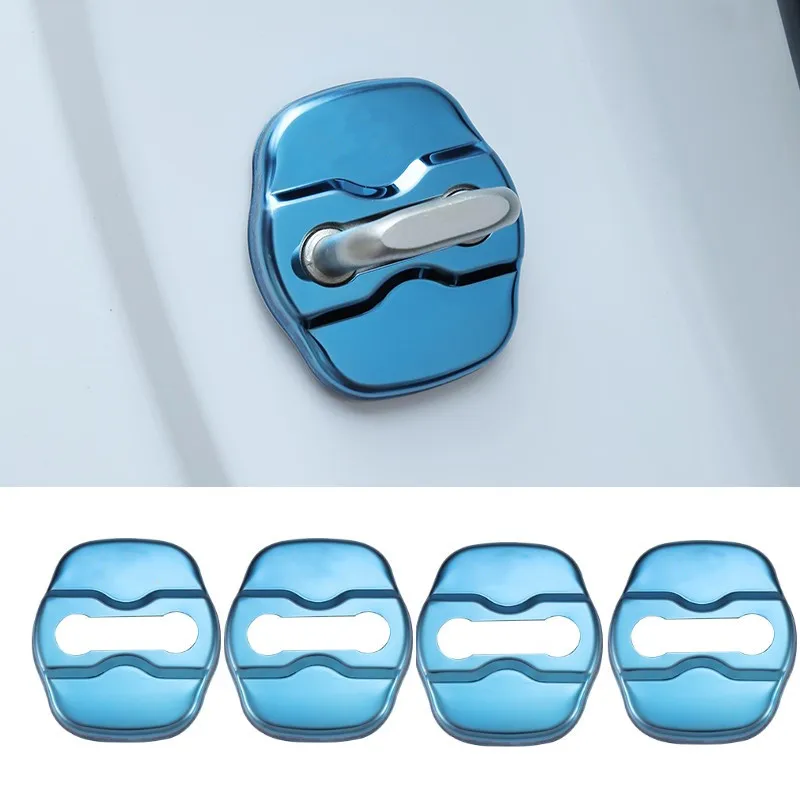 

Three Colors Car Door Lock Decorative Covers Door Buckle Cap Protector For Hyundai KIA Mazda Toyota Honda Nissan Car Accessories