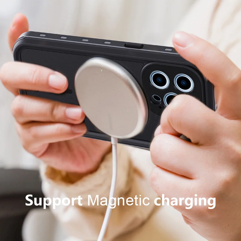 Redpepper IP68 Waterproof Case For Apple iPhone 13 12 Pro Max Shock Drop proof Magnetic Charging with Stand Swim Diving Cover