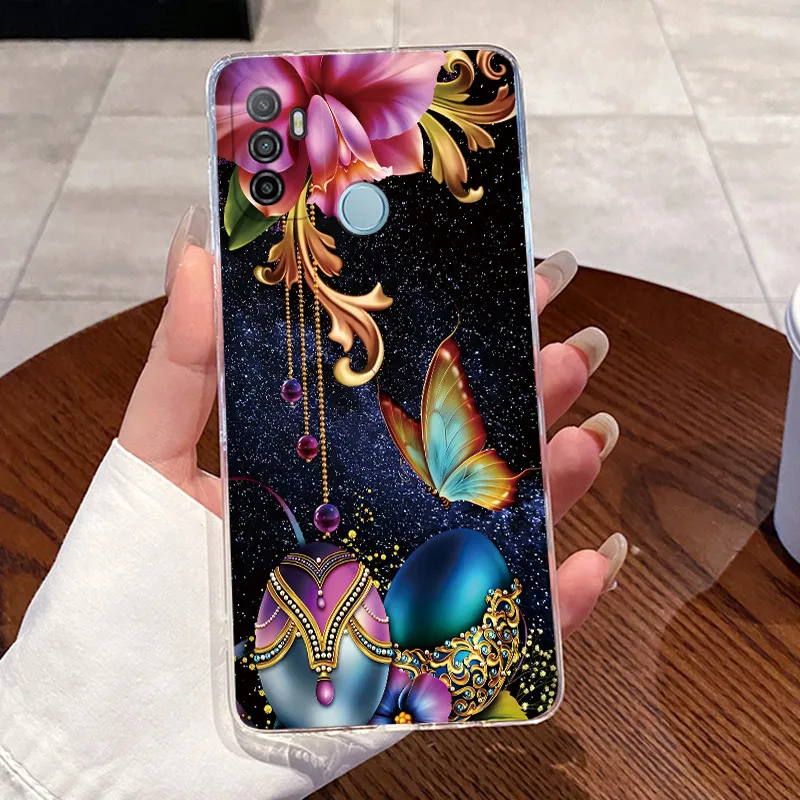 Aesthetic Cute Cat Cartoon Transparent Silicone Phone Case with Soft Bumper