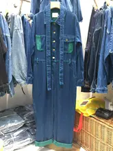  Casual Women's Fashion Denim Jumpsuit with Belt 2022 Spring New Simple Temperament Slimming Waist Jumpsuits Overalls Women 