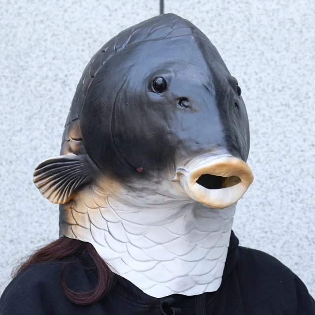 Funny Toy Fish Head Mask Rubber Latex Fish Face Cover Party Helmet Animal  Headgear Safe Face Cover Performance Prop - AliExpress