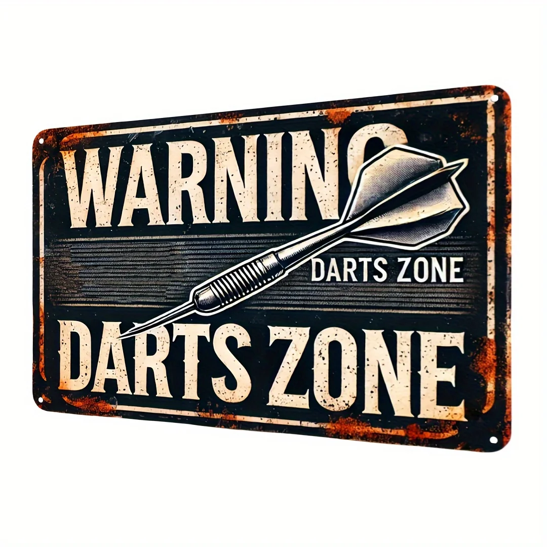 Vintage sign - wall listing, vernacular dart board area murals, suitable for homes, bars, cafes, garages - multi-purpose,