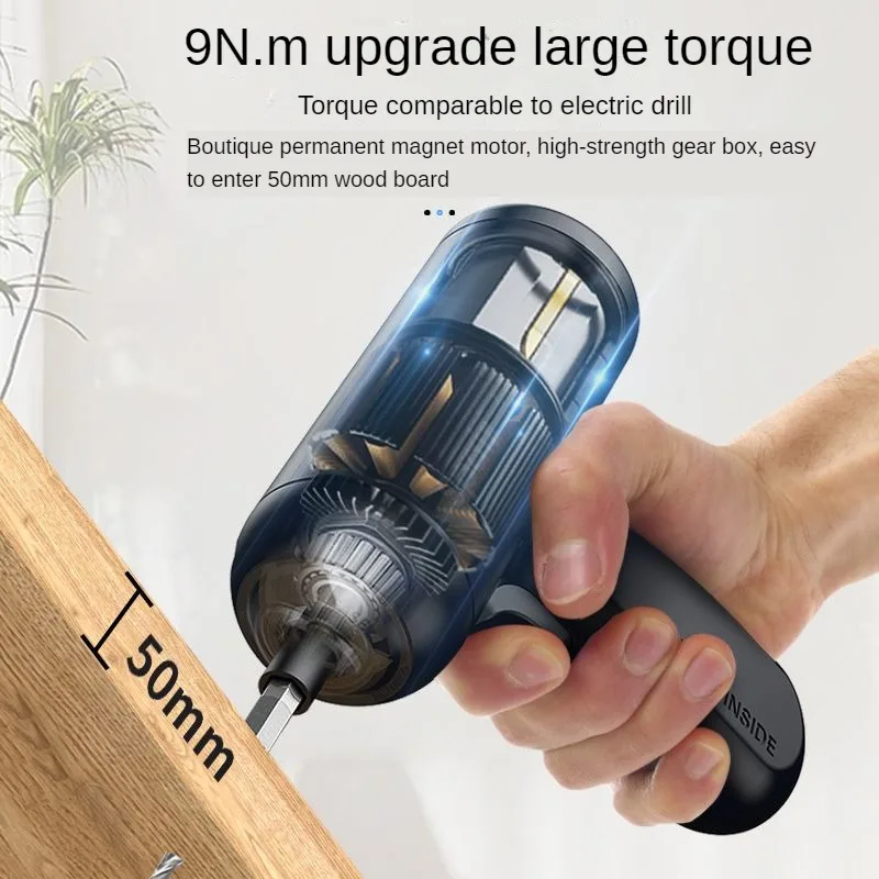 Cordless electric screwdriver 1500mah lithium battery mini drill 3.6V electric tool set for home maintenance power tools chain screw gun head cordless power drill auto feed screwdriver attachment adapter power drill handheld drywall screw gun tools