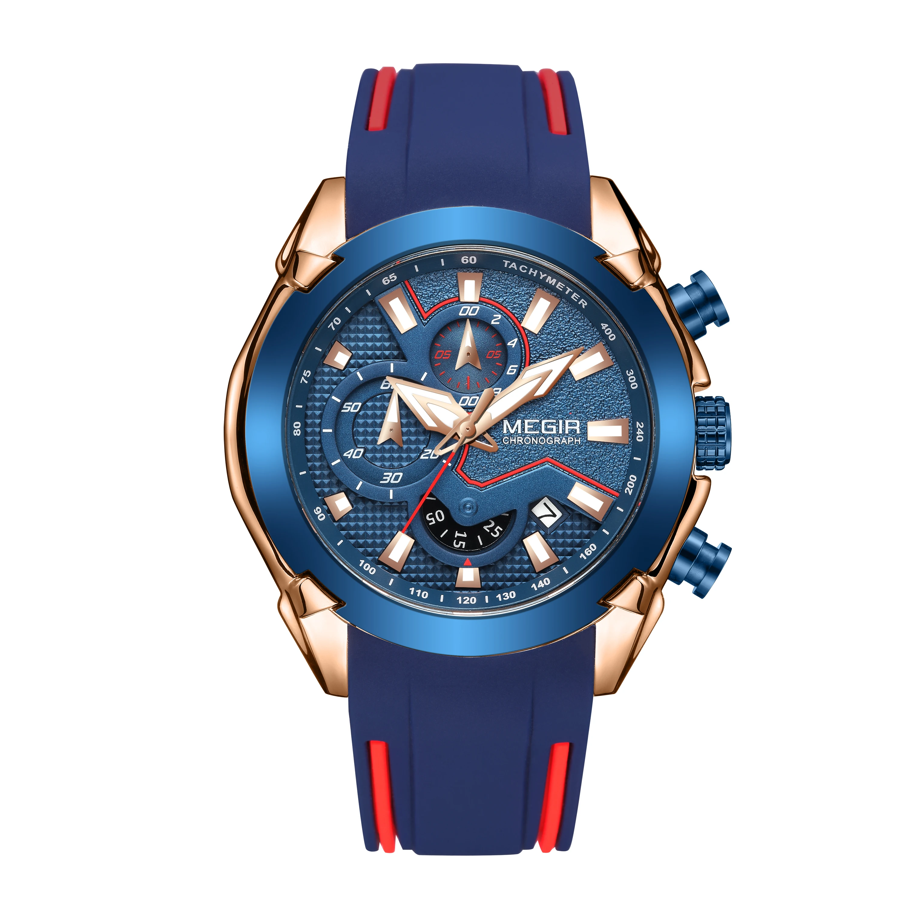 Men's Watches Silicone Military Sport Watch Waterproof Date Chronograph Clock Wrist Watch 2065_voghion.com