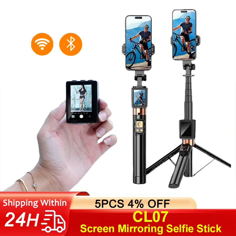 1.7M Tripod Screen Mirroring Selfie Stick WIFI projection Screen Real Time Display Selfie Monitor For Smartphone Video Recording selfie stick sports camera selfie stick cell phone selfie stick smartphone selfie stick