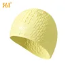 361 °Adults Waterproof Flexible Silicone Ear Long Hair Protection Surfing Swim Cap Plus Size Diving Hat Water Sport Bathing Cap 2