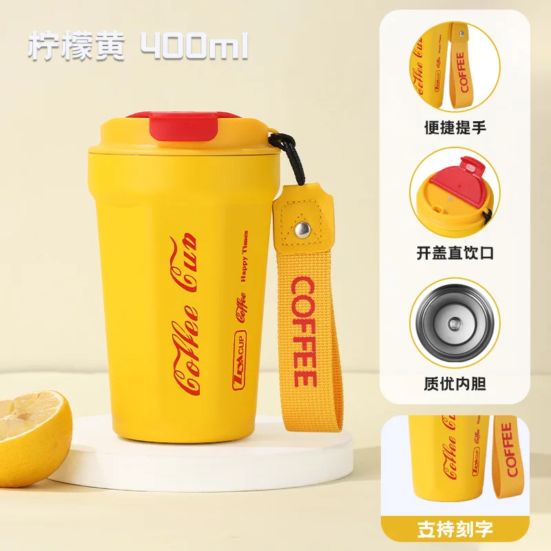 Smart Thermos Bottle for Coffee LED Temperature Display Thermal Mug  Insulated Tumbler taza termica garrafa copo 400ML - AliExpress