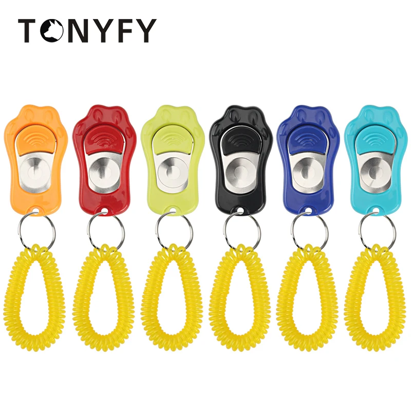 2pcs Pet Trainer Paw Shape Dog Clicker Toys Pet Tranining Clickers Obedience Dog Pets Training Trainer Click Award Supplies