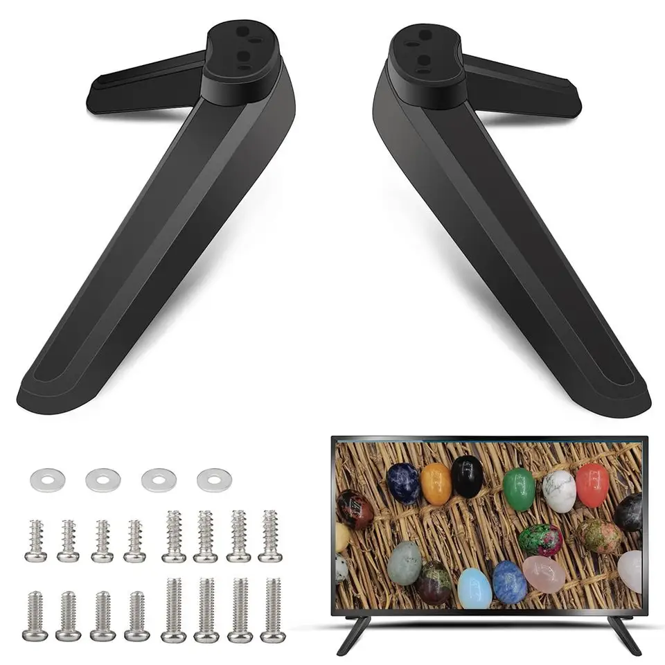 Patas De Soporte Para TV - Reemplazo De Base, Compatible Con TV 32-55 Pulgadas, Negro, Incluye Tornillos