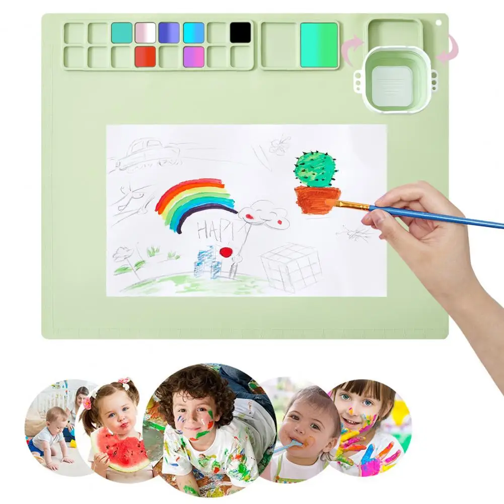 Silicone Artist Mat Collapsible Cup Craft Mat Collapsible Cup Silicone Craft for Diy Projects Painting Non-stick Surface