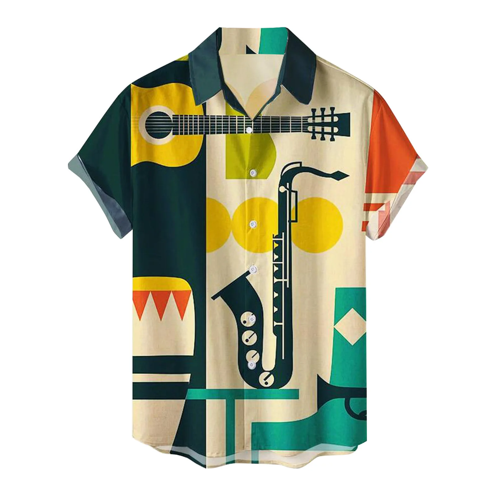 Summer Fashion Vacation 2024 Color Printed New Casual Lapel Short Sleeve Thin Hawaiian Flower Shirt Men's Affordable Cardigan 4
