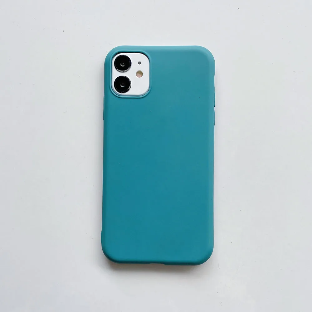 Ultra Thin Silicone Soft Color Matte Phone Case - Solid Color Cover