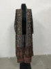 Miyake Pleated Print Foldable Collar Long Sleeved Trench Coat for Women 2024 New Winter Original Designer Fashion Cardigan Dress 2