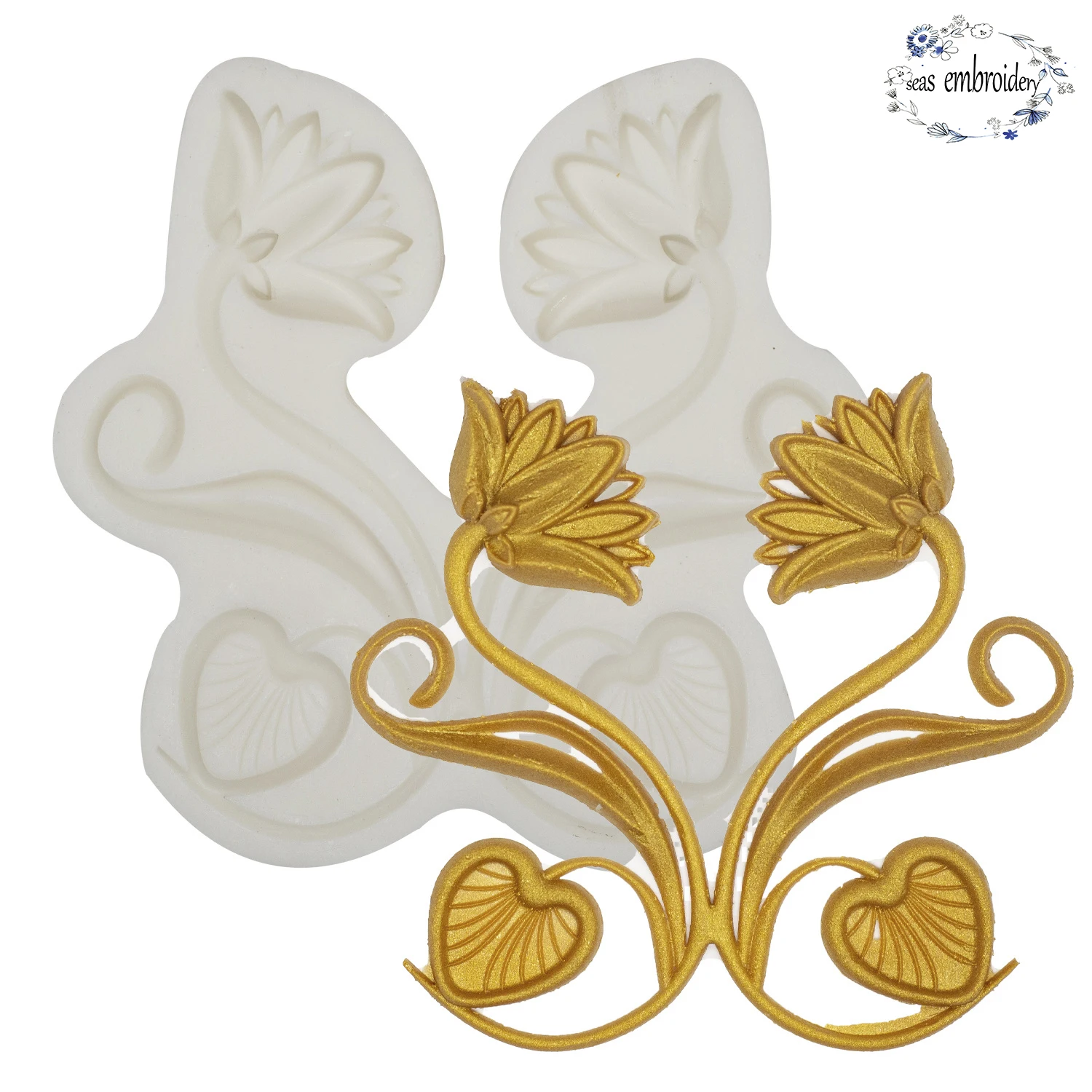 

Lotus Flower Leaf Shape Silicone Mold Fondant Sugarcraft Cake Decorating Baking Tools Chocolate Cupcake Gumpaste Resin Mold