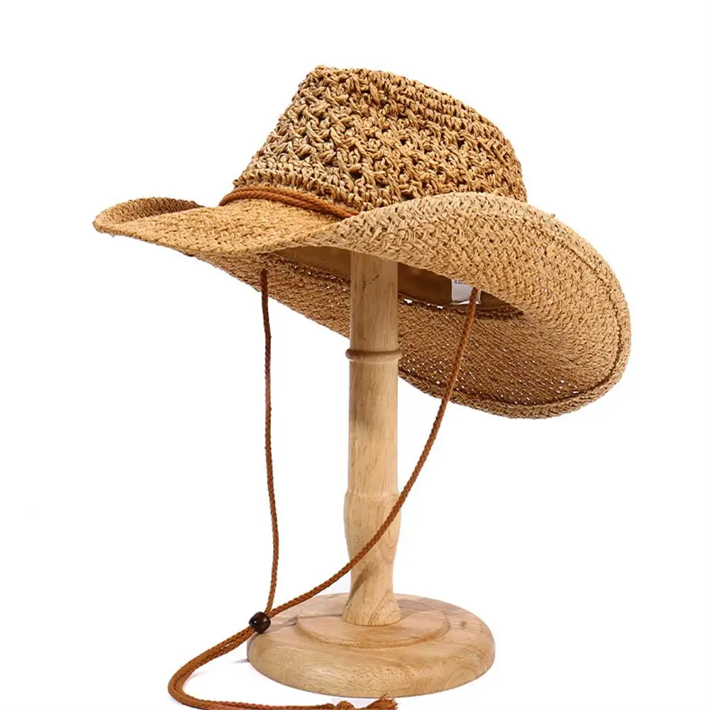 New Adjustable Outdoor Sun Hat Sunscreen Breathable Hollow Design Jazz Style Travel Vacation Beach Hat Fashion Summer Hats
