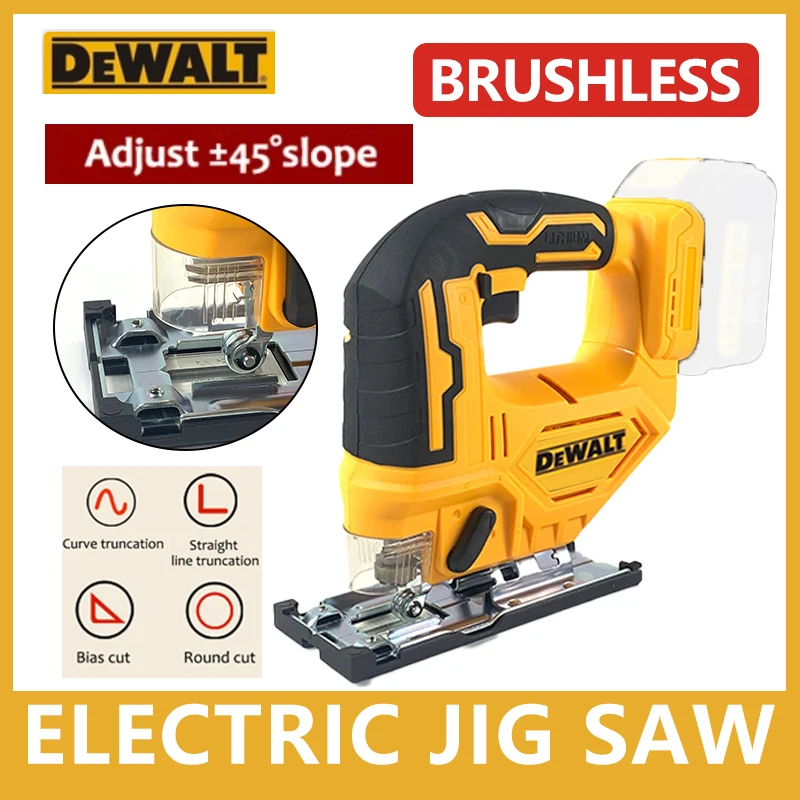 Dewalt 다기능 무선 전기 지그 톱, 휴대용 조정 가능한 목공 전동 공구, Dewalt 20V 배터리용, 2700RPM Dewalt 다기능 무선 전기 지그 톱, 휴대용 조정 가능한 목공 전동 공구, Dewalt 20V 배터리용, 2700RPM