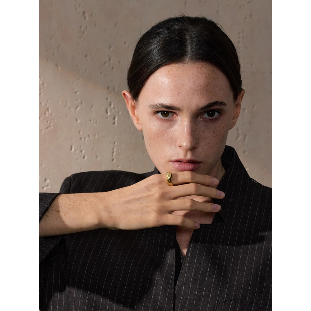 Yhpup Ring Minimalist Geometric for Women