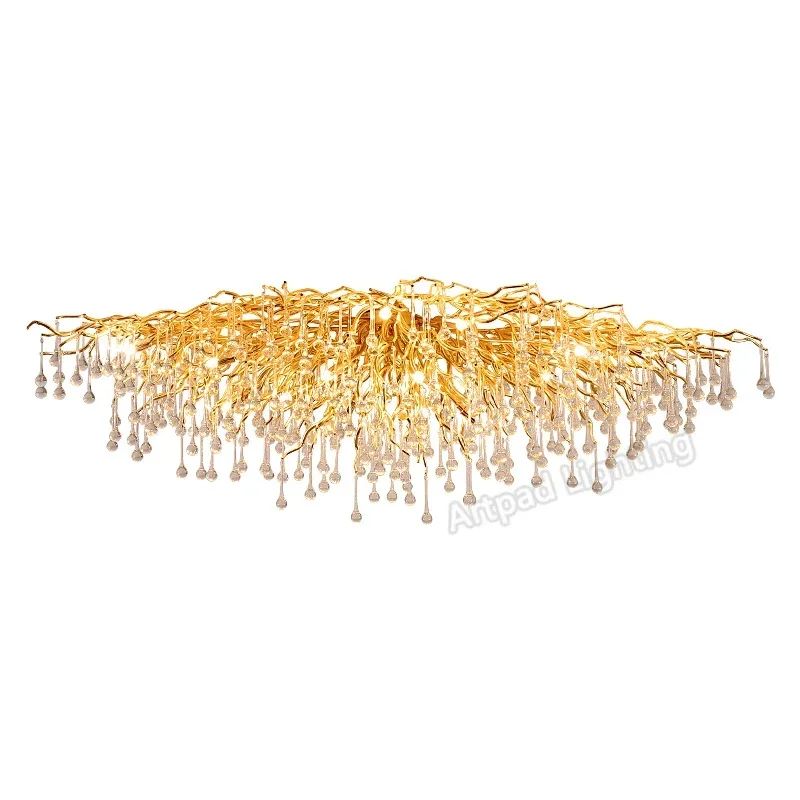 Modern Branch Crystal Chandeliers Gold Luxury Lighting Chandelier for Bedroom Dining Living Room Kitchen Light led chandelier,ceiling chandelier,art lighting fixtures