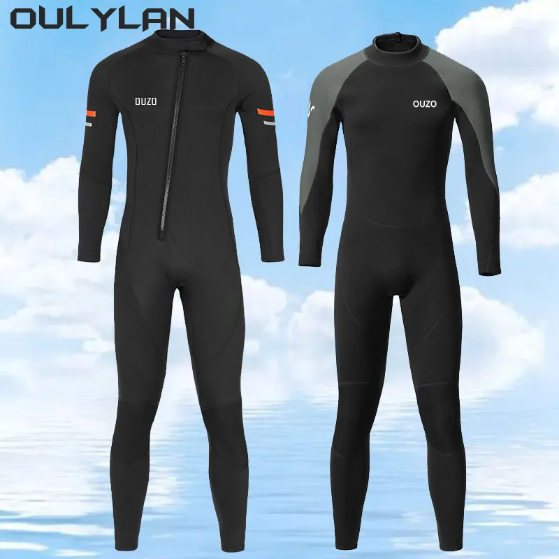 

Oulylan 3MM Neoprene Wetsuit Men Surf Scuba Diving Suit Underwater Fishing Spearfishing Kitesurf Swimwear Wet Suit Equipment