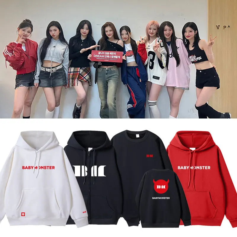 BABYMONSTER Concert HELLO MONSTER Hoodies Kpop Fashion