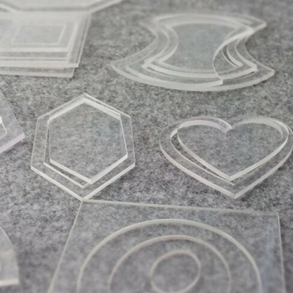 

Acrylic Patchwork Template Set of 54 Tool Transparent Craft DIY Design Gift Patchwork Quilt Ruler Sewing 2020 New