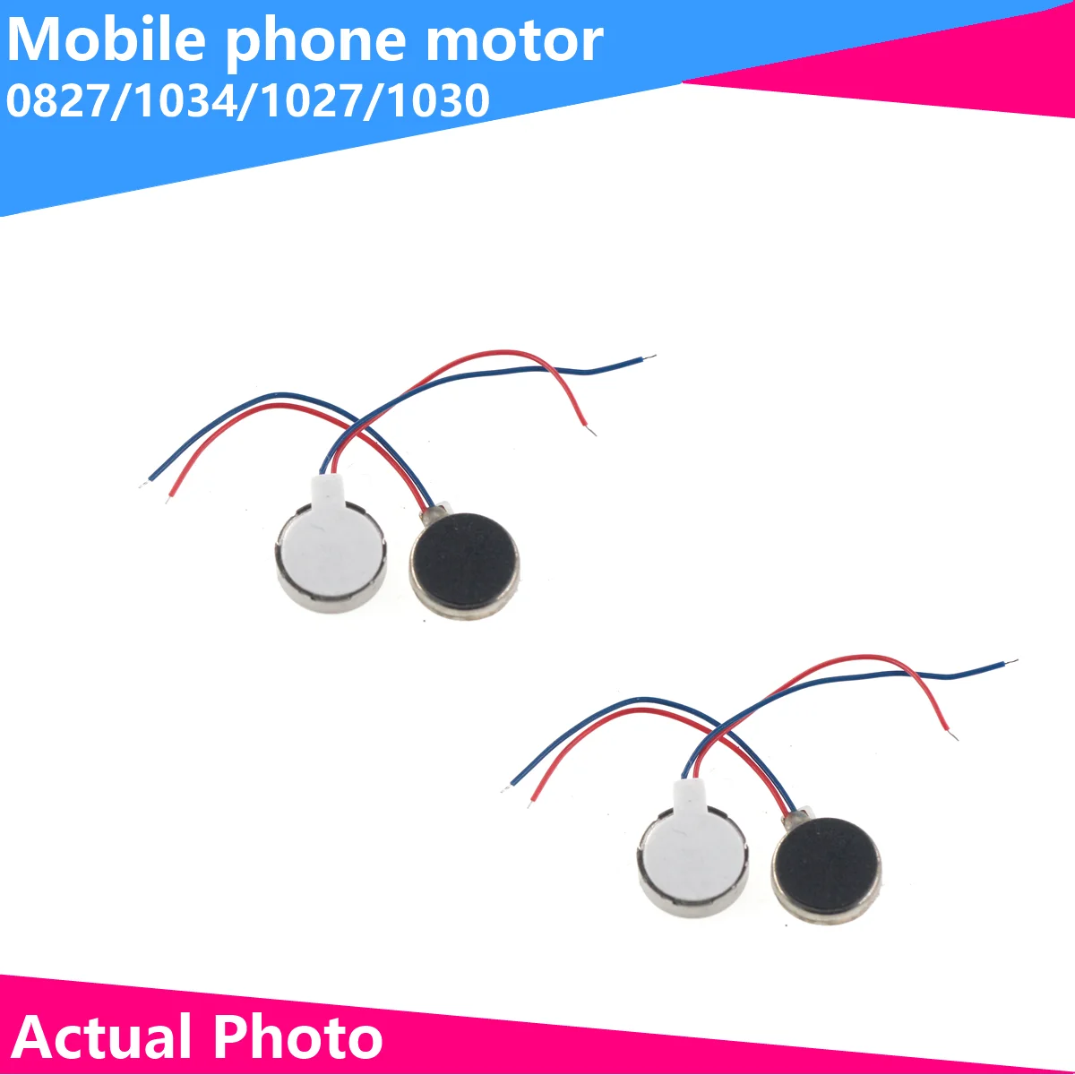 Lote De 50 Mini Motores De Vibración DC 3V - Tipo Botón Plano 10x2.7mm (0.394x0.106 In) Para Dispositivos Electrónicos