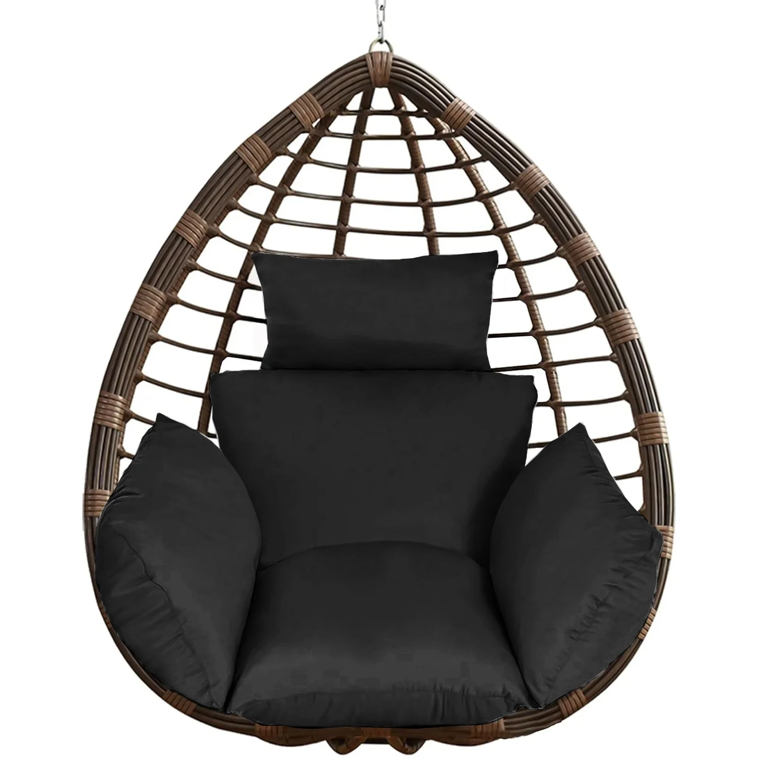 Egg Chair Cushion Hanging Basket Seat Cushion Thicken Soft Egg Swing Chair Pad Hanging Egg Chair Cushion with Headrest 6