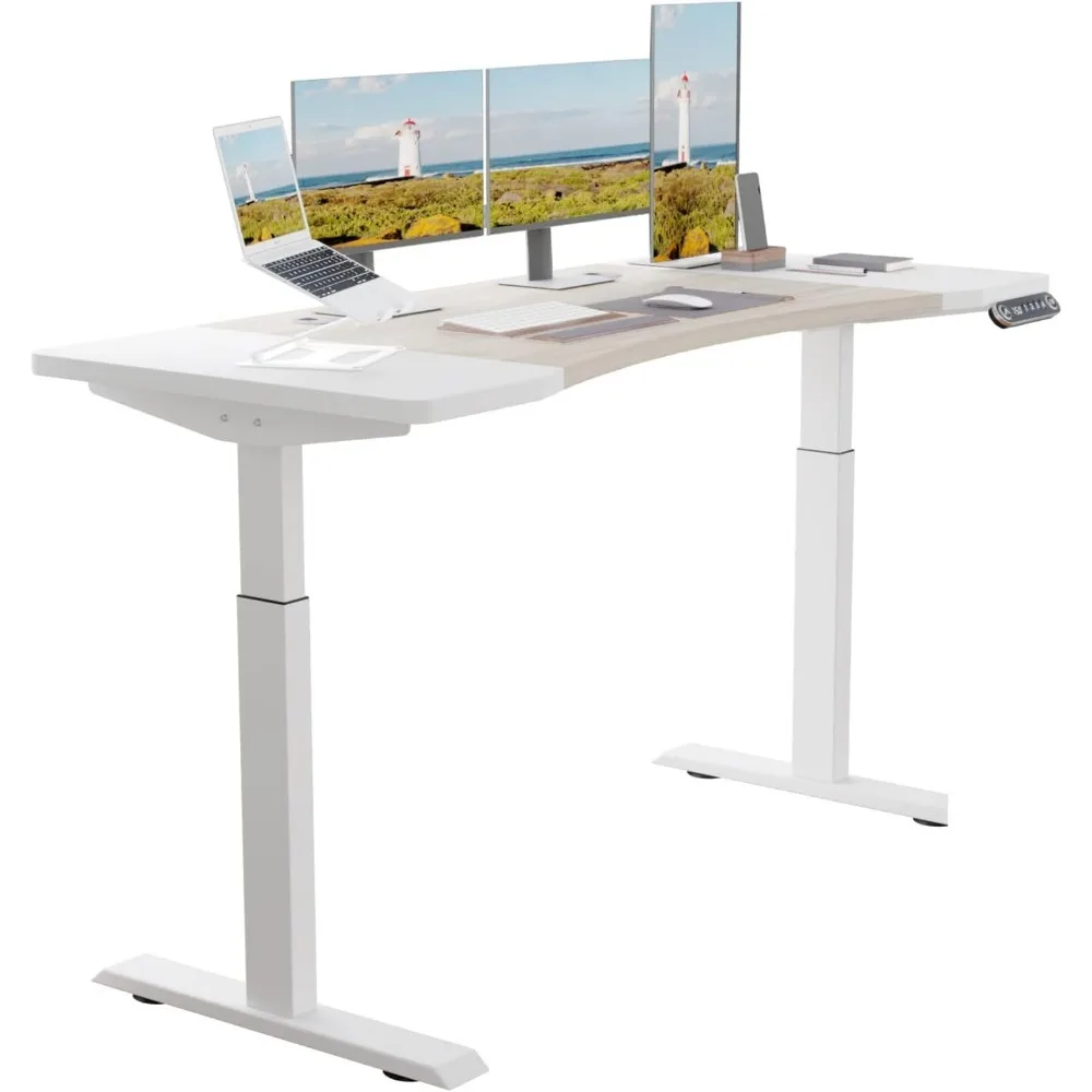 Dual Motor Height Adjustable Electric Standing Desk,Height Stand Up Computer Desk,Sit and Stand Home Office Desk 5
