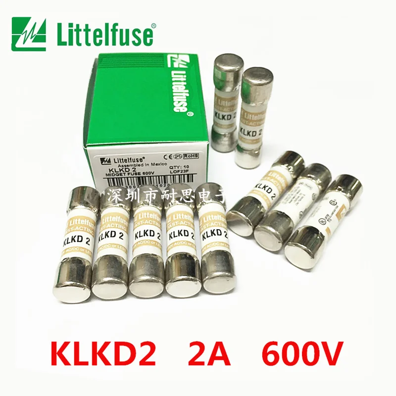 

Free Shipping 10Pcs/lot New Original US Littelfuse fuse KLKD2 Fast Acting FUSE KLKD 2 10*38MM KLKD 2A 600V Ceramic Fuse