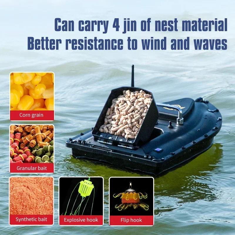 A08-RC Fishing Bait Boat with Intelligent GPS Positioning and Auto Hook Delivery FunctionNew 500m Auto Return and Hook Delivery 4