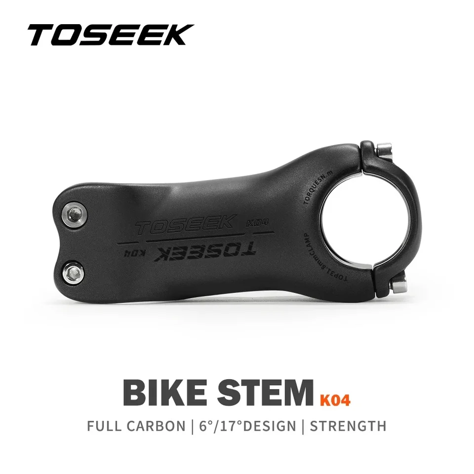 Potence Vélo Carbone 31.8 Mm 6/17° 70-130 Mm - Neuf Avec Garantie 2 Ans