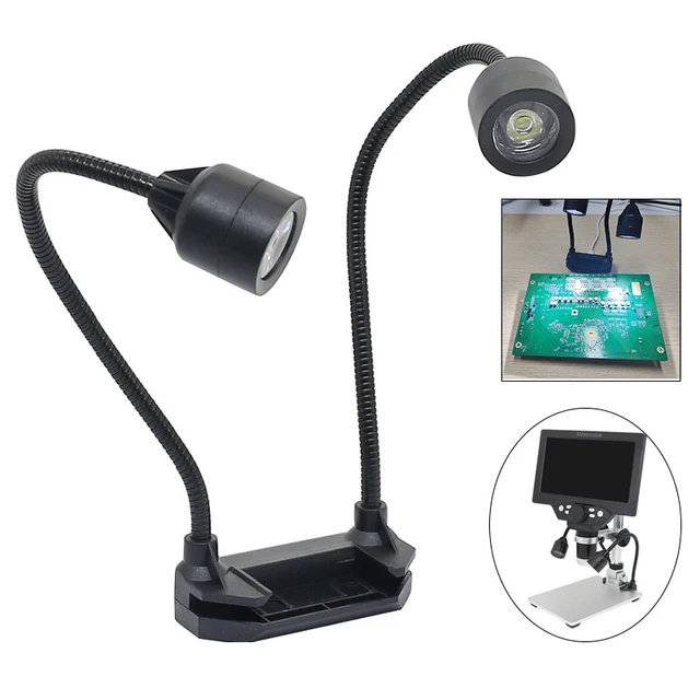Microscope Ring Light LED Double Head Illuminator Lamp For Microscope Light Soldering Industrial Microscope Camera Light Source