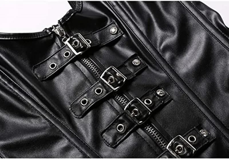 Kanten korset bdsm bondage uitrusting voor dames kunstleer_voghion.com