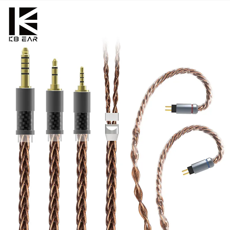 

KBEAR Crystal-B 8Core 7N OCC Upgrade HiFi Earphone Litz PVC Cable MMCX/2Pin/QDC/TFZ Earbuds Headset For KBEAR Robin TRI I3 Pro