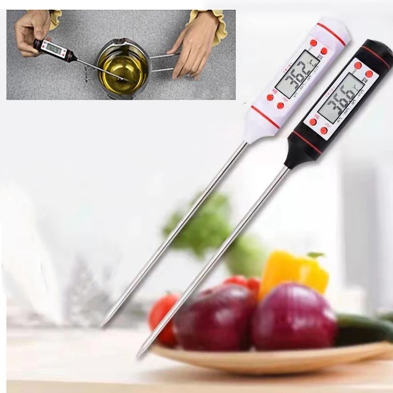 Digital Thermometer With Probe Candle Making Kits Measure Liquid Soy Paraffin Wax Melts Milk Meat Cake Household Cooking Tool candle making kit candle making supplies baking thermometer