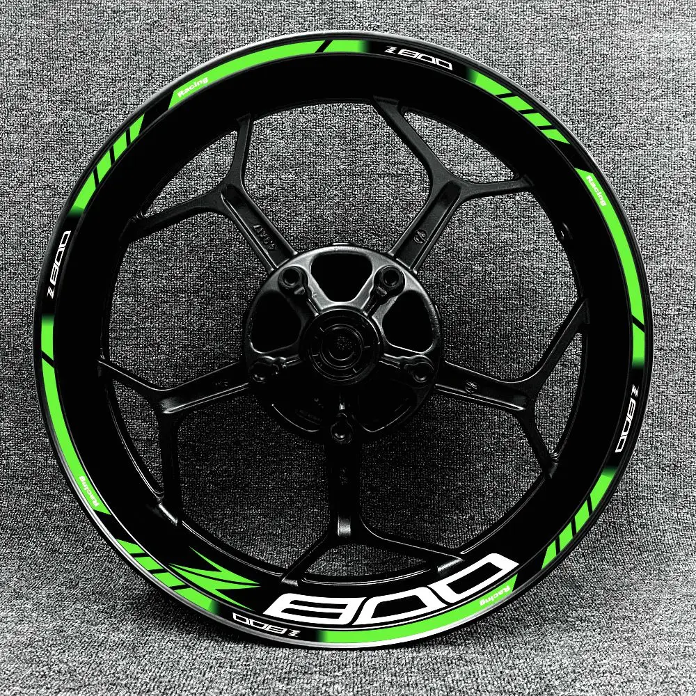 Motorcycle Stickers Suitable for Kawasaki Z800 motorcycle wheel rim stickers wheel hub decorations Z800 high reflection decal