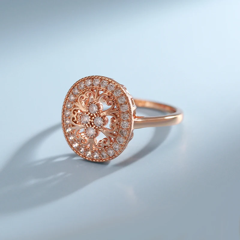 Fashion Jewelry 585 Rose Gold 585 Gold Ring Women Classic 585 Rose