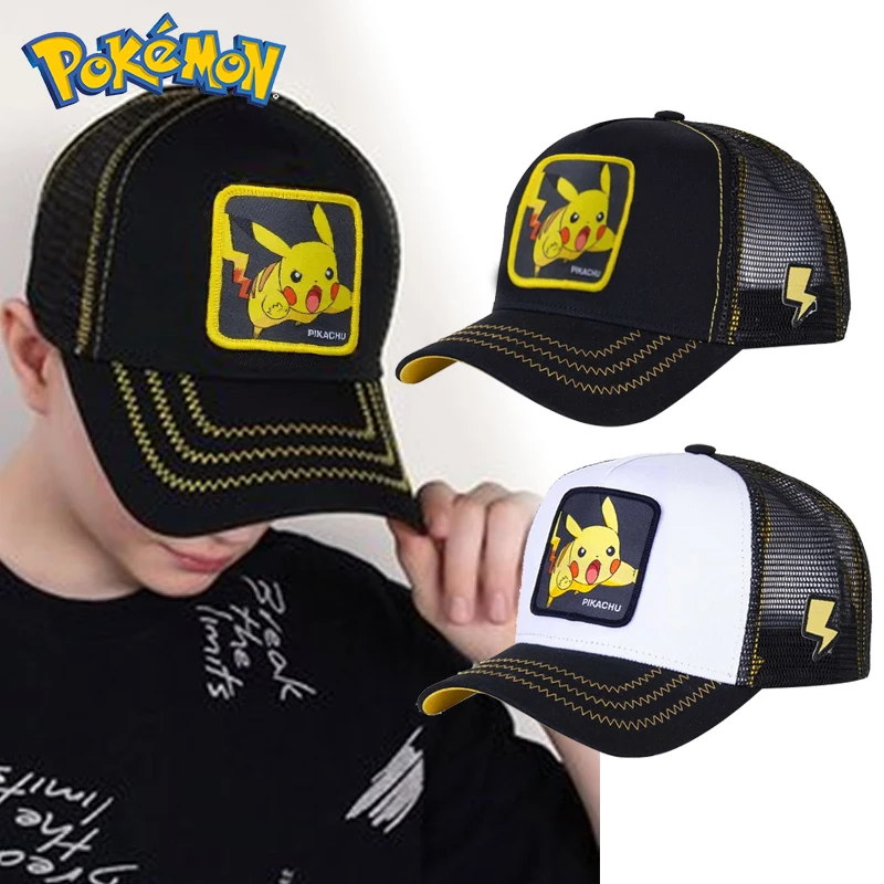 

Anime Pokemon Pikachu Series Peaked Cap Curved Brim Sunscreen Sunshade Caps Adjustable Children's Outdoor Sports Baseball Cap