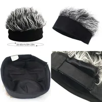 Bonnet de perruque synthétique unisexe cheveux courts casquettes Hip Hop faux cheveux à pointes perruques melon court accessoire de bande de sauna vêtements de sauna 6