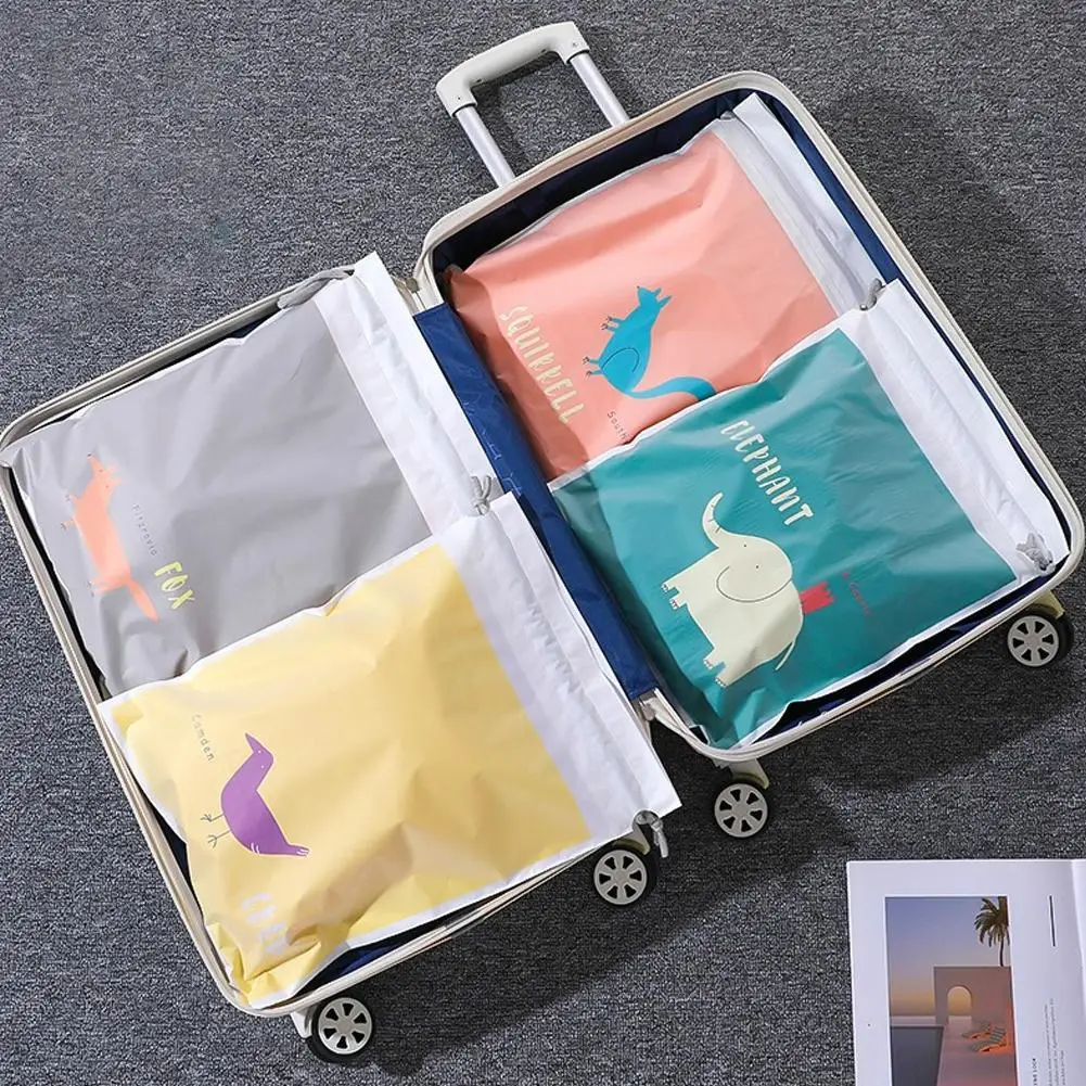 Waterproof Cartoon Drawstring Travel Organizer Pouch