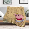 K-Kirbys Cute Cartoon Blanket Sofa Blankets & Throws Furry Warm Winter Throw Bed Double Fluffy Soft Decorative Anime Custom Home 1